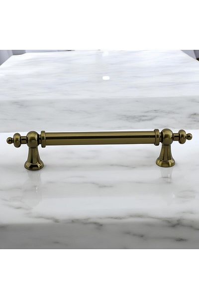 Sucuoğlu Tuğra Metal 160 Mm 16 Cm Έπιπλα Κουζίνας Συρτάρι Ντουλάπα Ντουλάπα Λαβή Λαβή Αντίκα Κίτρινο 3 Τεμάχια