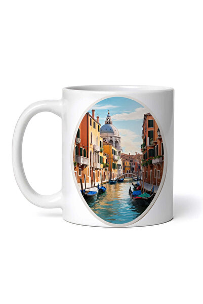 OEM Εξατομικευμένη Λευκή Κούπα, Κανάλια της Βενετίας, Inovatix®. 330ml