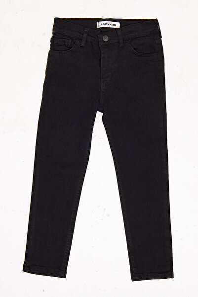 Lexsina Siyah Erkek Çocuk Rahat Paça Slim Fit Jean Likralı Pantolon LX319F
