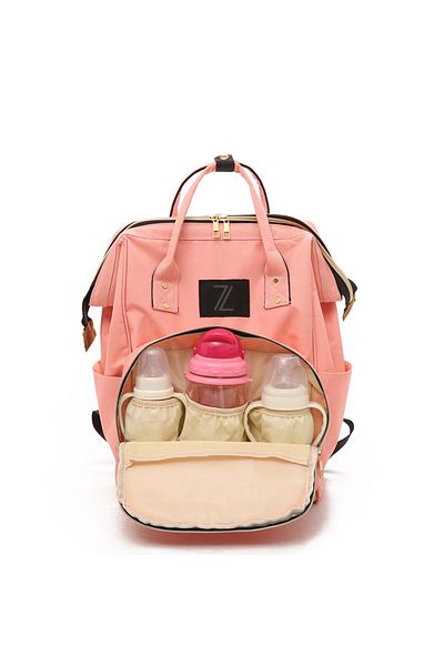 zola Rucsac/geanta multifunctionala, Ideal pentru mamici, roz