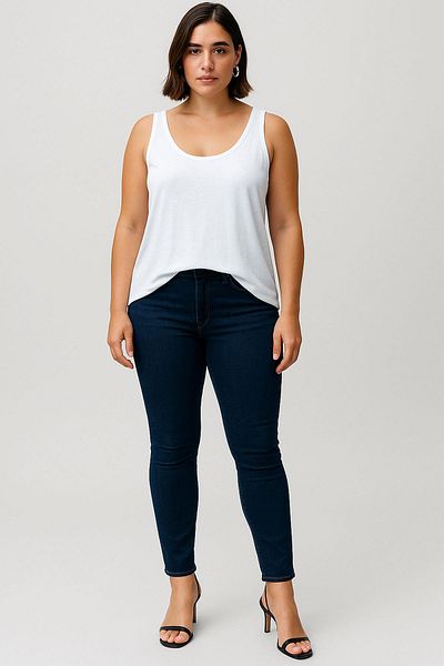 COTENCONCEPT Μπλουζάκι 2 τεμαχίων A-Line Plus Size Βαμβακερό χοντρό λουράκι