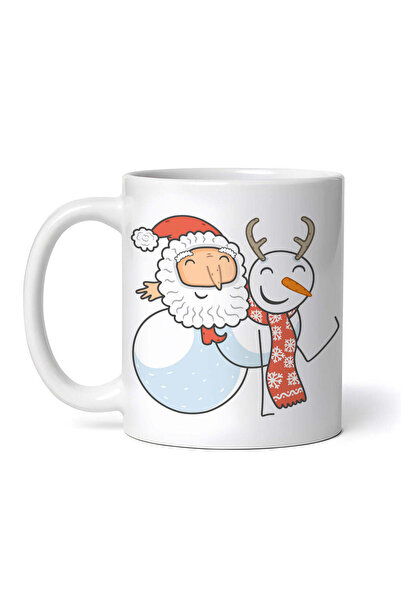 OEM Cană albă personalizată, Om de zăpadă, Inovatix®. 330 ml