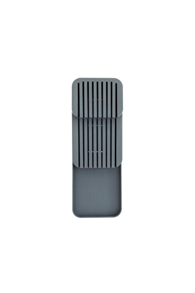 Decobella |   2 Row Knife Holder, 18 Knife Capacity, Space Saving and Secure Storage, Anthracite