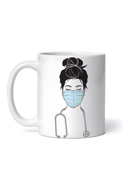 OEM Cană albă personalizată, Asistentă medicală, Inovatix®. 330 ml