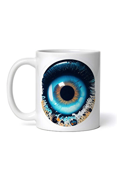 OEM Cană albă personalizată, Ochi cu gene, INOVATIX®. 330ml