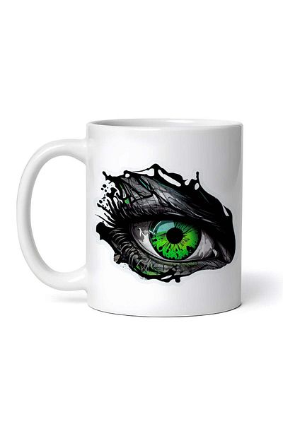OEM Cană albă personalizată, Ochi de Dragon Mushu, Inovatix®. 330 ml