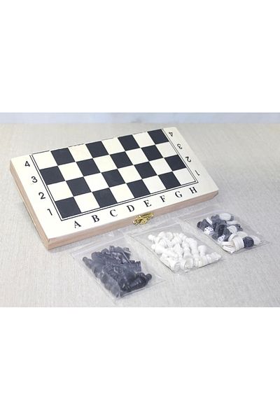 PRATİKOBA Chess Backgammon Set with Wooden Box Alk4026