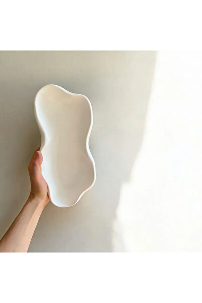 MAYDA STUDIOS طبق زخرفي غير متماثل، منظم للحمام، مفتاح وطبق شمعة، وعاء خرساني...