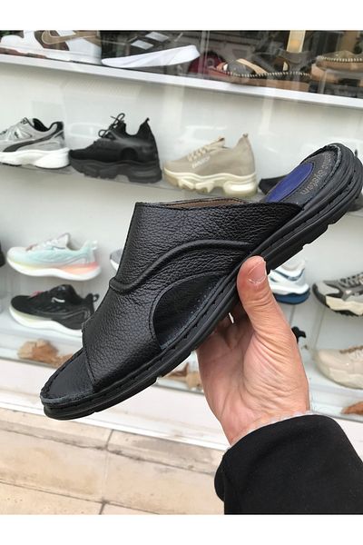 Brs Gel Massage Sole Genuine Leather Slippers