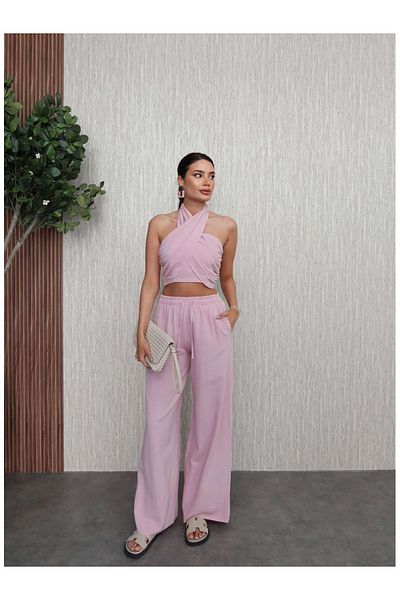 ESRAHELVACI Back Tie Gathered Crop Suit