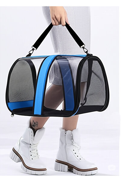 AlaPet Royal Milano Şeffaf Kedi Köpek Taşıma Çantası (44X27X22CM) Güneşe Daya...