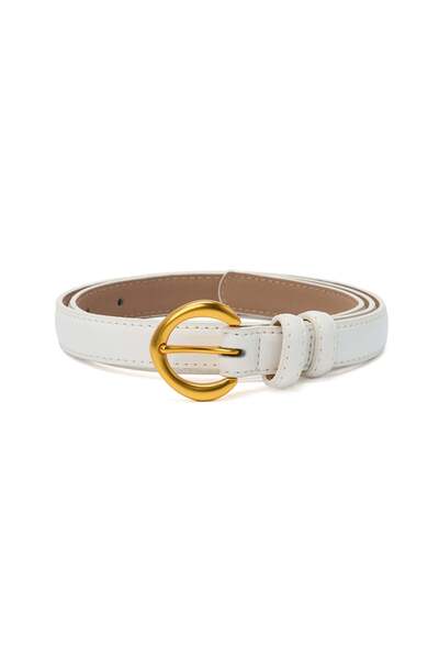 JOLAR. Curea de damă, piele naturală subțire și elegantă, cataramă clasică au...