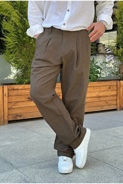 serline Premium Pleated Baggy Linen Trousers