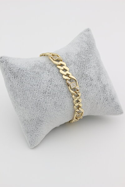 XUPING JEWELRY Stil Incisi/ 14 Ayar Altın Kaplama Milky Way Zirkon Taşlı Bileklik