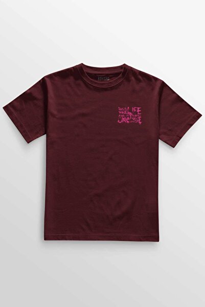 Kretas Unisex maroon T-shirt Fight Club Ovo je tvoj život Tyler Durden Fight ...