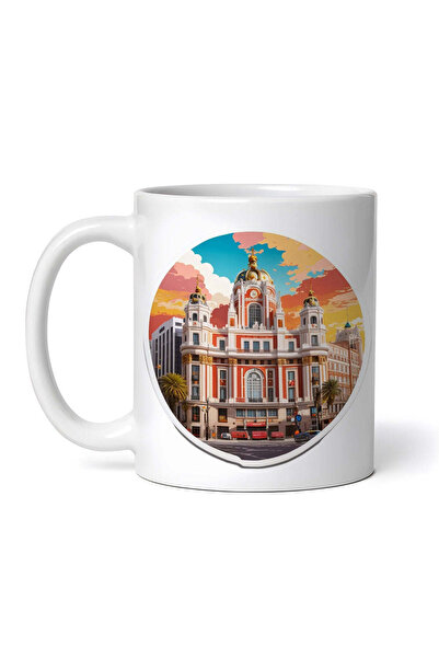 OEM Cană albă personalizată, Orașul Madrid, Inovatix®. 330 ml