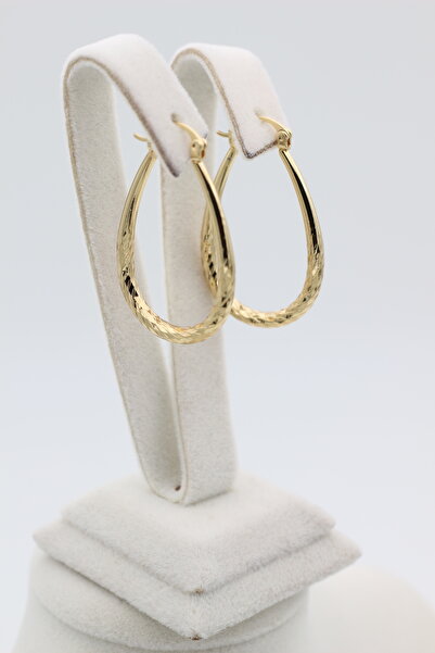 XUPING JEWELRY Stil Incisi/ 14 Ayar Altın Kaplama Sarmal Model Küpe