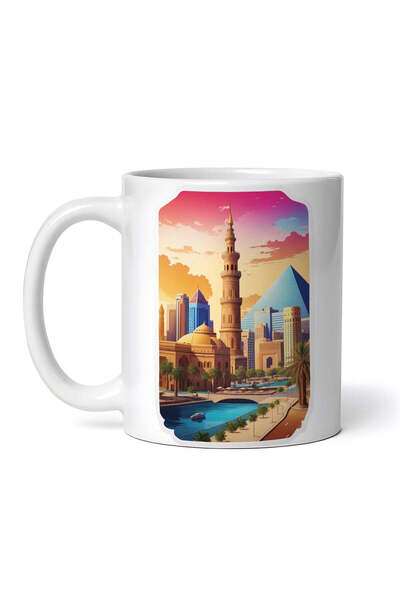 OEM Εξατομικευμένη Λευκή Κούπα, Cairo City, Inovatix®. 330ml