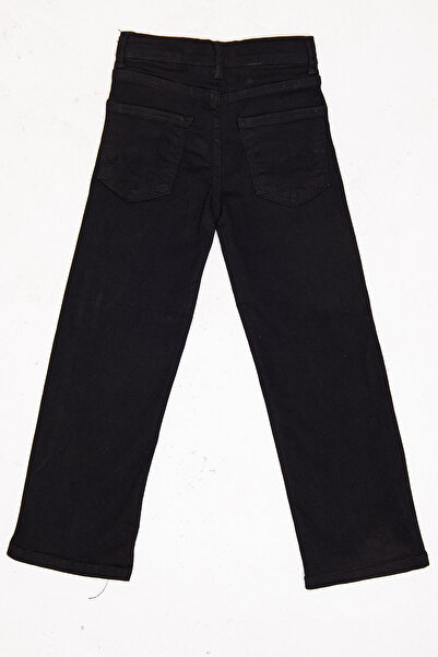 Lexsina Siyah Kız Çocuk Kot Likralı Salaş Jean Pantolon Lx312a