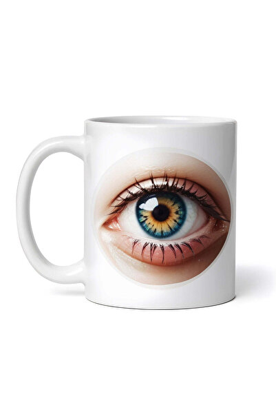 OEM Cană albă personalizată, ochi cu gene, Inovatix®. 330 ml