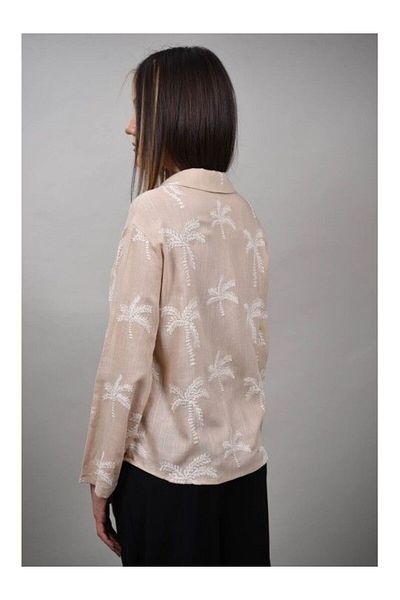 Y TWO WOMEN ARIGNANO EMBROIDERED BUTTONED SHIRT Beige S-M
