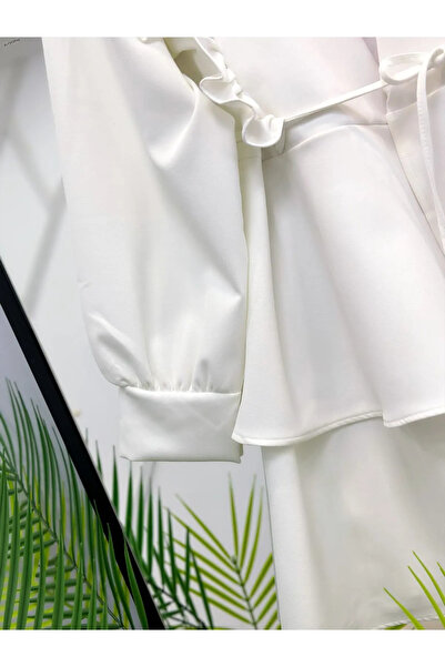 VOLT CLOTHİNG Klassisches Damen-Doppelset mit Lotusblumen-Rüschen