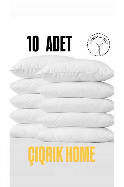 ÇIQRIK HOME 10 Pieces 50X70 cm Zippered Pillow Case (Pillow Case, Lining, Mattress)
