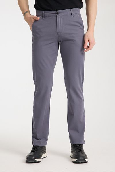 muzzo jeans Regular Fit Cotton Gray Chino Trousers