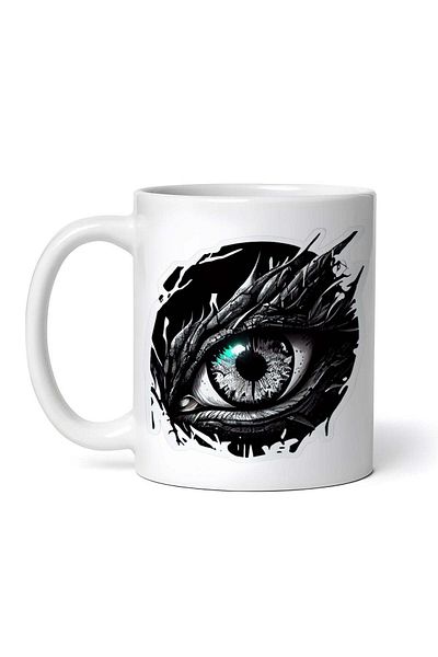 OEM Cană albă personalizată, Geico Dragon Eye, Inovatix®. 330 ml
