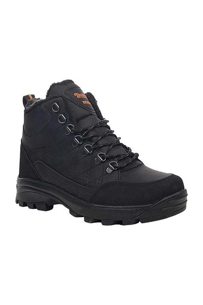 Liger Black Men's Trekking Boots - Fur Inside and Zipper
