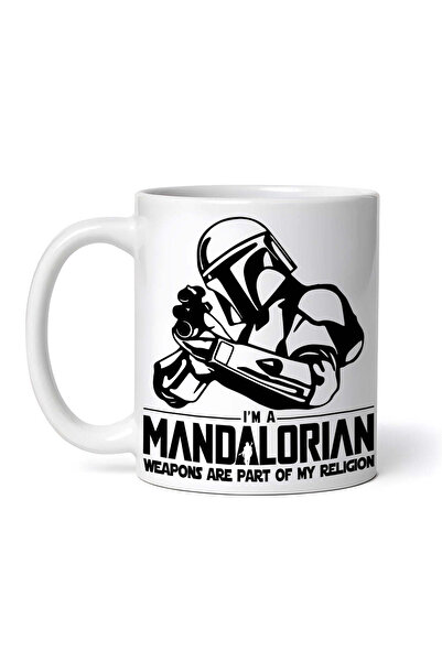 OEM Cană albă personalizată, Sunt un mandalorian, armele religiei mele, Star ...