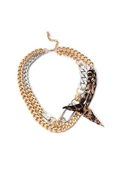 Twist KUMAŞ MIX ZİNCİR KOLYE