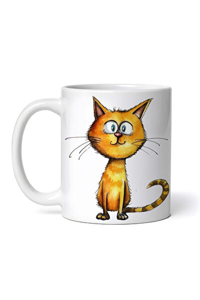 OEM Cană albă personalizată, Crazy Cat, INOVATIX®. 330ml