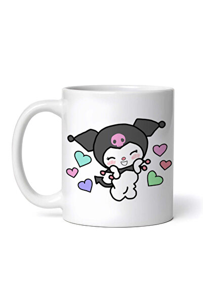 OEM Εξατομικευμένη λευκή κούπα, My Melody Kuromi sweetheart, INOVATIX®. 330ml