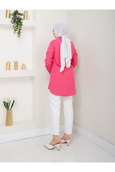 SHİROSA τούνικ χιτζάμπ με λεπτομέρεια από πέτρα