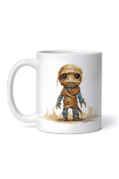 OEM Cană albă personalizată, Mumia Monstrul cu Dinți, INOVATIX®. 330ml