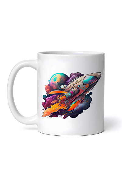 OEM Cană albă personalizată, Nava Spațială Leonidas, INOVATIX®. 330ml