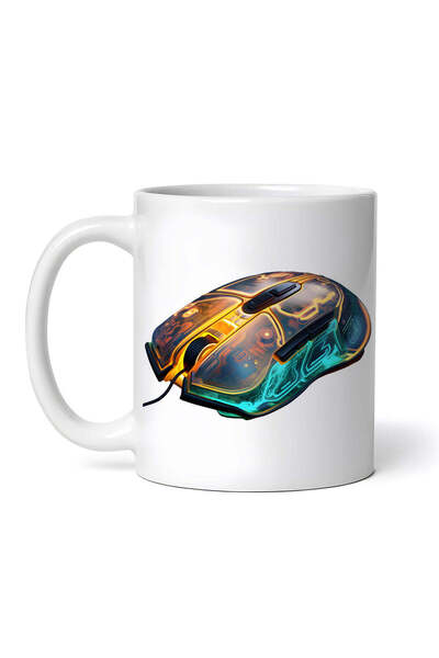 INOVATIX Personalized white mug, Mouse with lights, INOVATIX®. 330ml