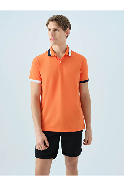 Loft Regular Fit Orange Men's Polo Neck T-Shirt Lf2038867