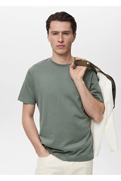 MANGO Man %100 pamuklu dar kesim tişört