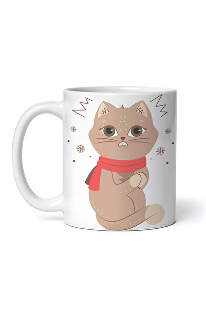 OEM Cană albă personalizată, Pisică răcită, INOVATIX®. 330ml