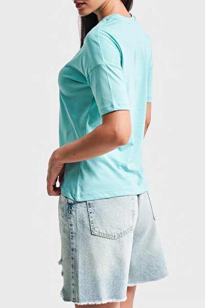 its basic Γυναικείο μπλουζάκι με λαιμόκοψη σε πράσινο χρώμα S5-114