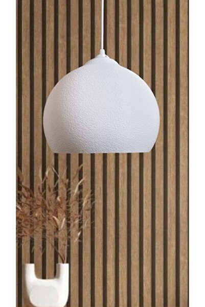 decory Persei Beyaz Dokulu Yüzey Avize Yatak Odası,Oturma Odası Tasarım Tekli Sarkıt Avize (PLASTİK) E27