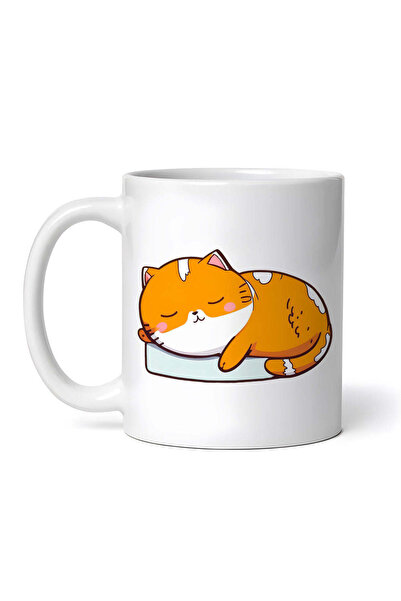 OEM Εξατομικευμένη λευκή κούπα, Sleeping Kitty, INOVATIX®. 330ml