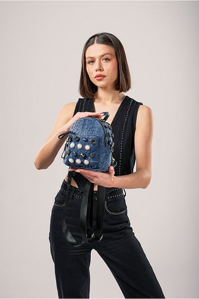 ÇÇS ÇÇS ΓΥΝΑΙΚΕΙΟ ΣΑΚΙΔΙΟ ΠΛΑΤΗΣ CCS17853 Navy Blue
