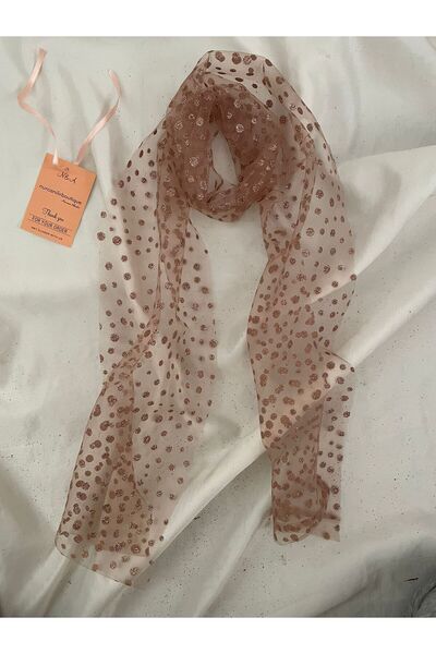 Nurcanilirboutique وشاح للرقبة بتفاصيل لامعة ومناديل شعر وإكسسوارات حقيبة