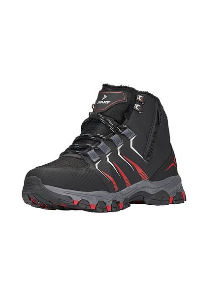 Liger Men's Trekking Outdoor Boots - Wool Zippered, Water Repellent, Black-Red