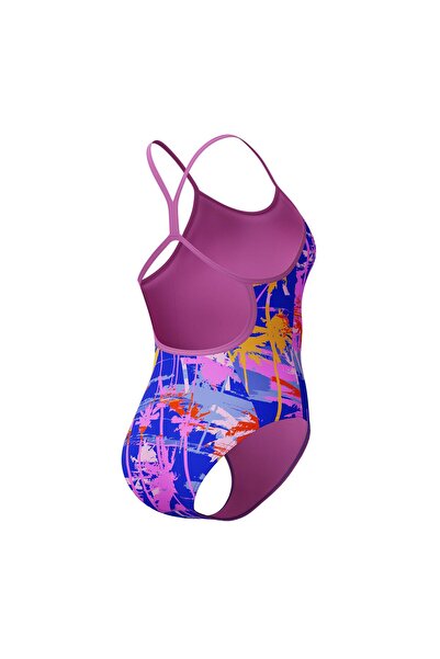 SPEEDO Training Printed V Back Girls' Swimming Swimsuit