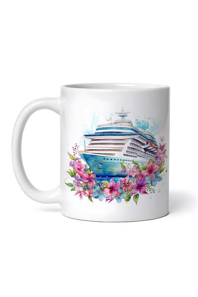 OEM Εξατομικευμένη λευκή κούπα, Western Cruise Ship, INOVATIX®. 330ml