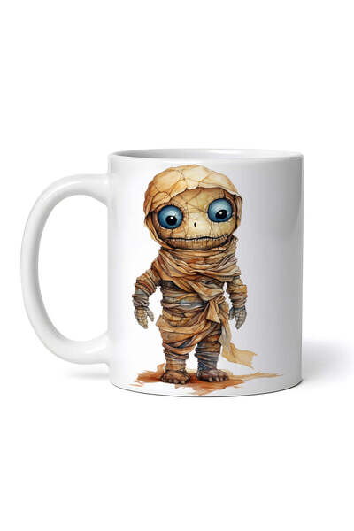 OEM Cană albă personalizată, Mumia Monstrul Curios, INOVATIX®. 330ml